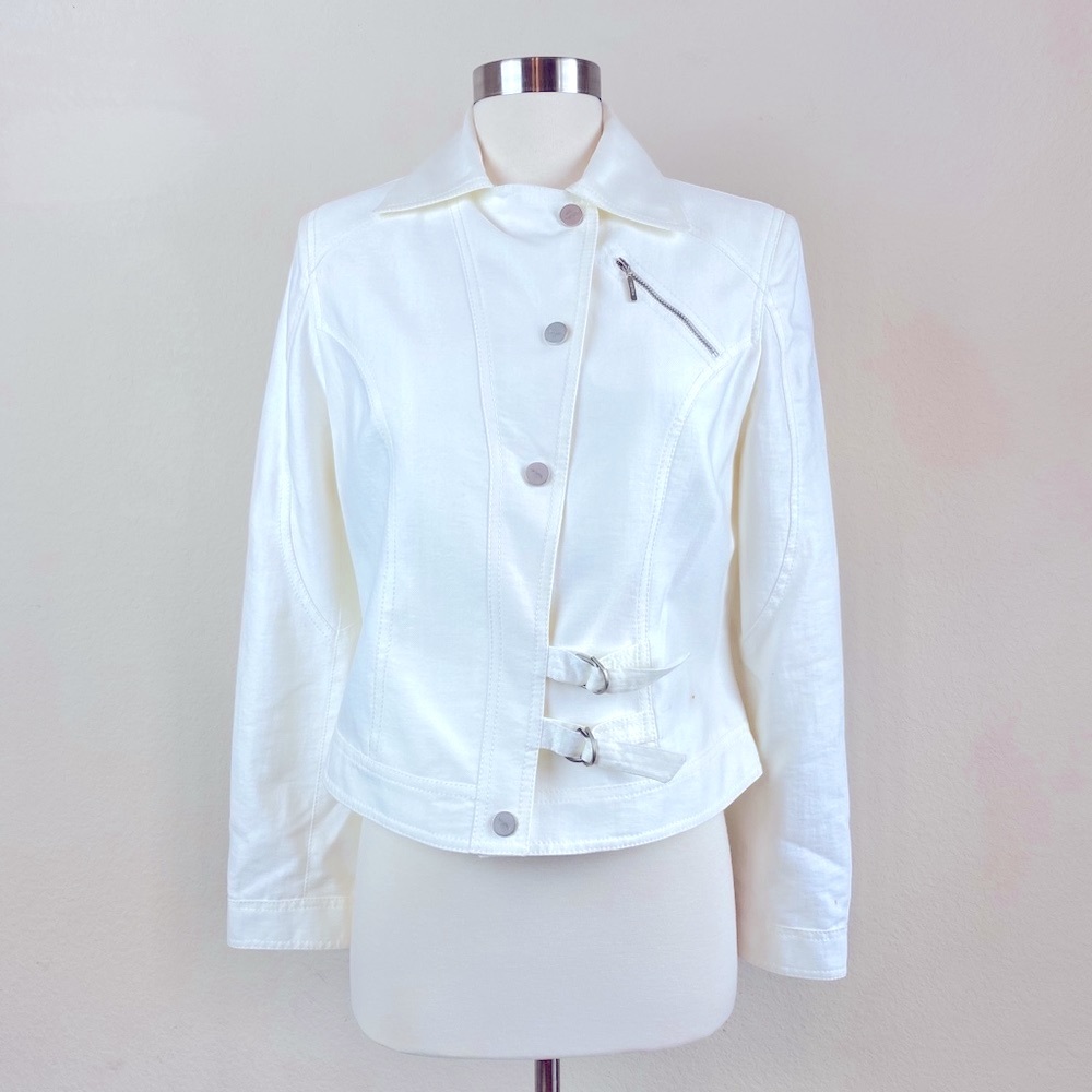 Javier Simorra White Jean Jacket